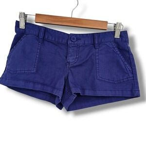 Mossimo Supply Co Womens Purple Chino Shorts Size 5 Fit 6 Cotton Stretch Utility